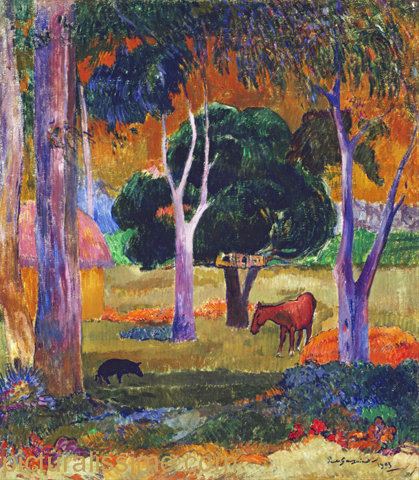 Paul Gauguin Hiva Oa Paysage de la Dominique