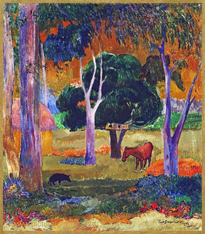 Paul Gauguin Hiva Oa Paysage de la Dominique