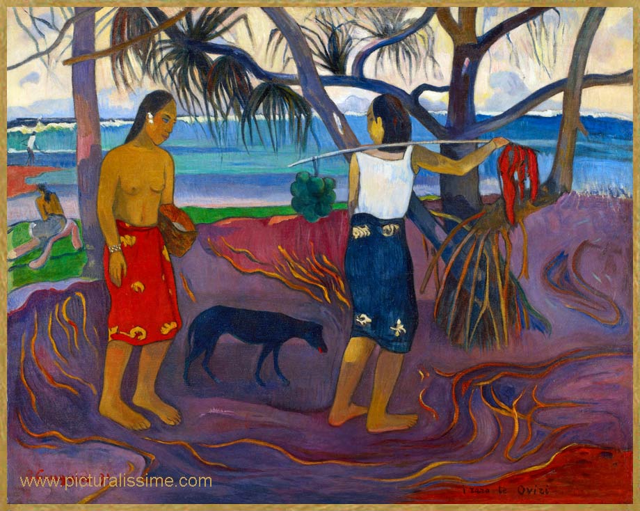 Paul Gauguin I Raro te Oviri Sous les pandanus