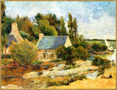 Paul Gauguin les Lavandières à Pont Aven