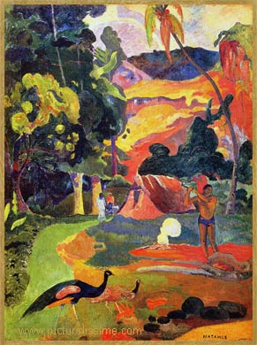 Paul Gauguin Matamoe paysage avec Paon