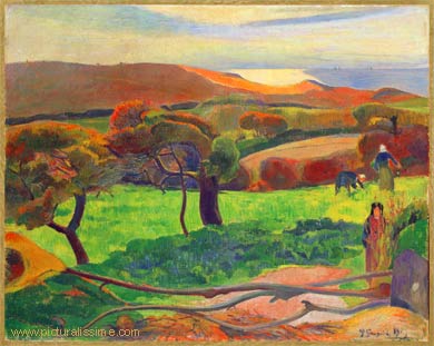 Paul Gauguin Paysage Breton au bord de mer