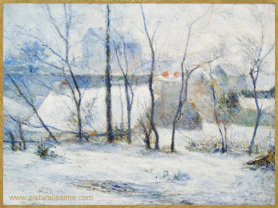 Paul Gauguin Paysage d'hiver effet de neige