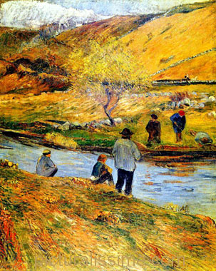 Paul Gauguin Pêcheurs Breton ou Pêcheurs à la ligne