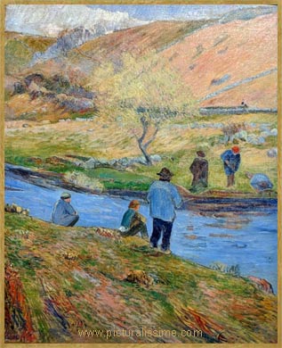 Paul Gauguin Pêcheurs Breton ou Pêcheurs à la ligne