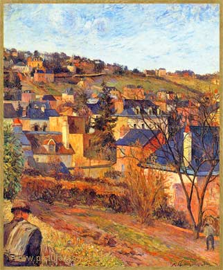 Paul Gauguin les Toits bleus à Rouen