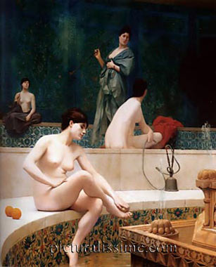 Jean Léon Gérme bain dans le harem