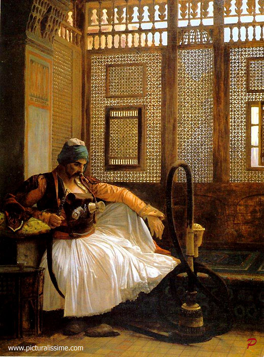 Copie Reproduction Jean Léon Gérôme Le Fumeur