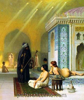 Jean Léon Gérôme Harem etagrave; la piscine