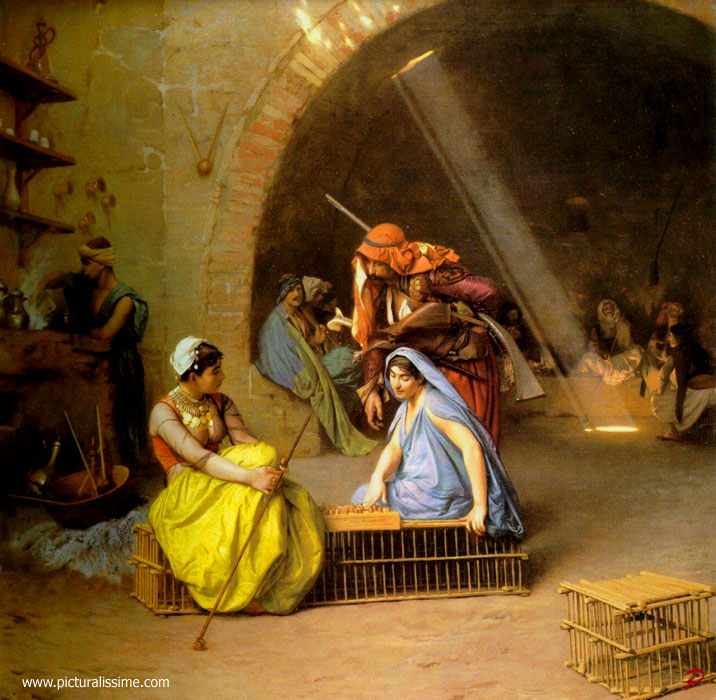 Copie Reproduction Jean Léon Gérôme jeu d'échecs