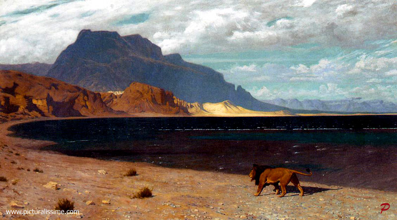 Copie Reproduction Jean Léon Gérôme le Lion
