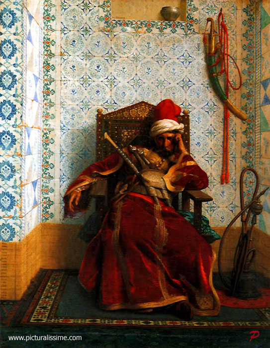 Copie Reproduction Jean Léon Gérôme Markos Botsaris