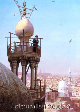 Jean Léon Gérôme Muezzin appel etagrave; la prière