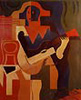 Juan Gris Arlequin avec une guitare