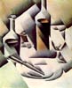 Juan Gris Bouteilles et couteau