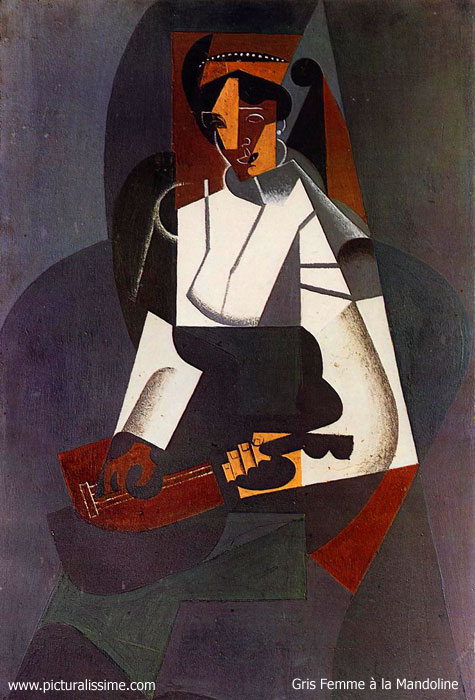 Copie Reproduction Gris Femme etagrave; la Mandoline
