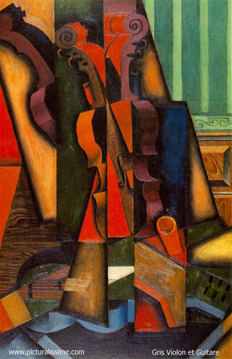 Copie Reproduction Gris Violon et Guitare