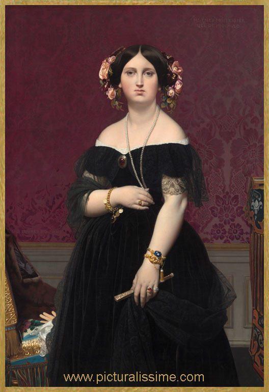 Copie Reproduction de Ingres Madame Paul Sigisbert Moitessier