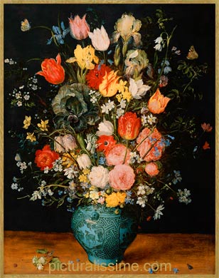 Bruegel Jan bouquet de fleurs vase bleu