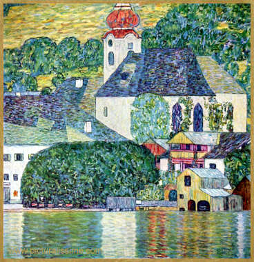 Gustav Klimt L'glise de Unterach