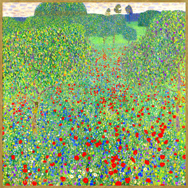 Gustav Klimt Champs de Coquelicots