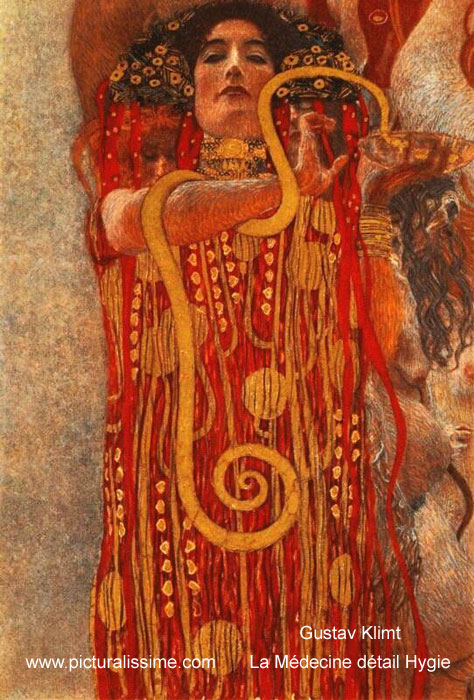 Gustav Klimt La M&eacute;decine d&eacute;tail Hygie