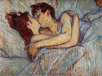 Toulouse Lautrec Baiser dans la lit