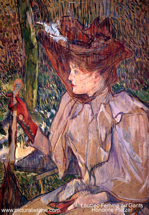 Copie Reproduction de LautrecFemme au Gants Honorine Platzer