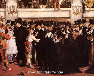 Manet Bal Masqué etagrave; l'Opéra