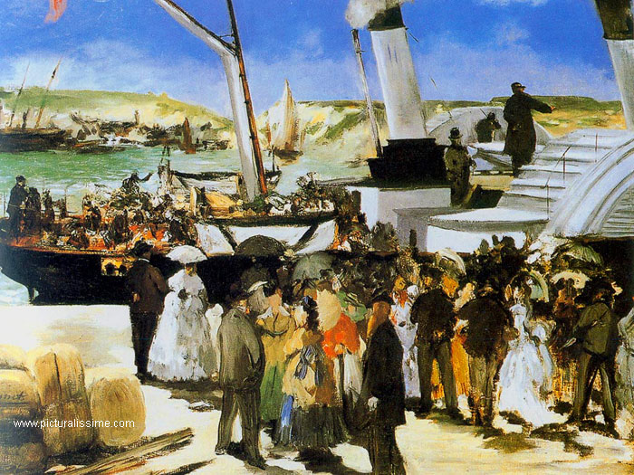 Manet le départ du bateau à Folkestone