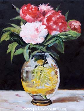 édouard Manet vase de pivoines