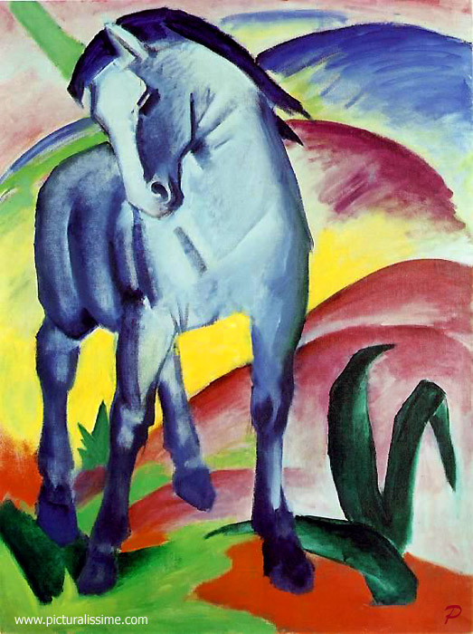 Copie Reproduction Franz Marc Cheval Bleu