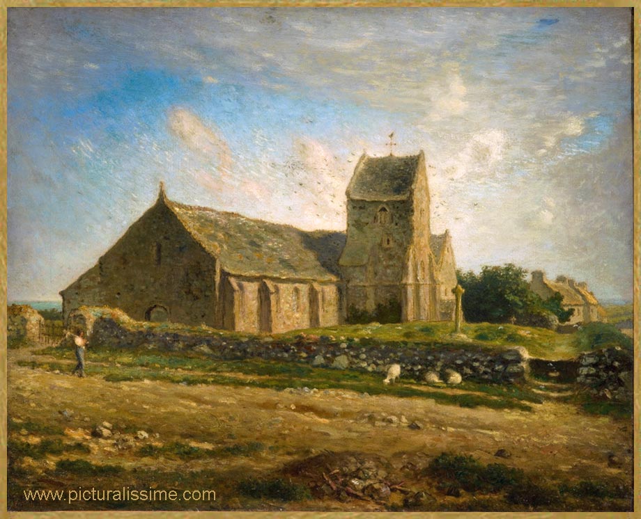 Jean Franetamp;ccedil;ois Millet l'etamp;eacute;glise de Gretamp;eacute;ville