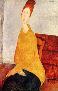 Amedeo Modigliani jeanne Hébuterne pull jaune
