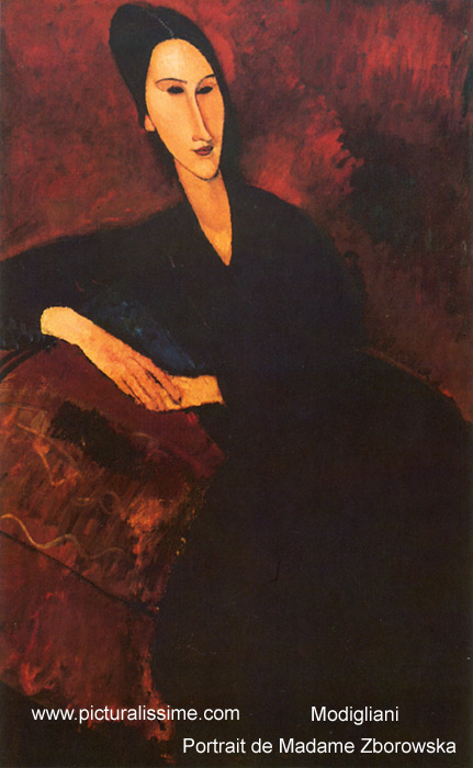copie reproduction de Modigliani Portrait de Madame Zborowska