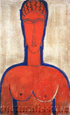 Amedeo Modigliani le Grand buste rouge