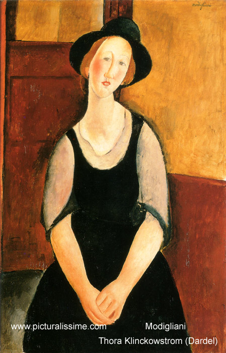 copie reproduction de Modigliani Thora Klinckowstrom Dardel