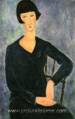 Modigliani La Jeune fille etagrave; la frange