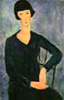 Modigliani La Jeune fille etagrave; la frange
