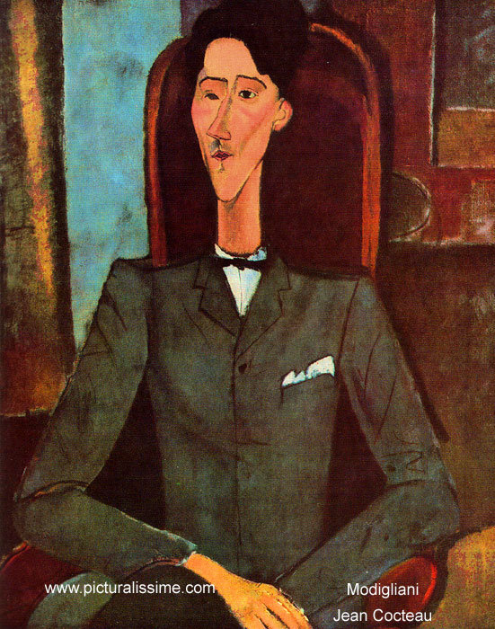 copie reproduction de Modigliani Jean Cocteau