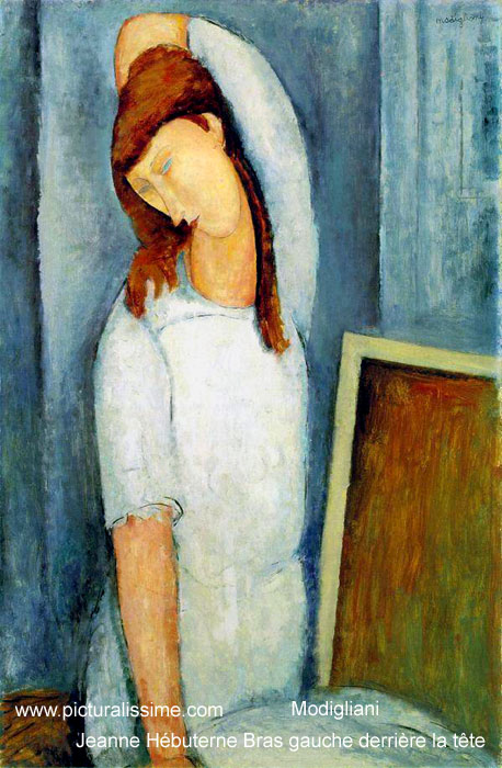 Modigliani Jeanne Hébuterne Bras gauche derrière la tête