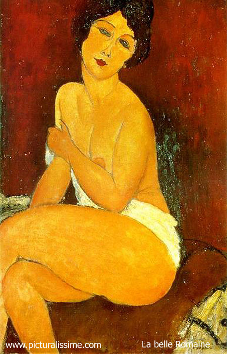 copie reproduction de Modigliani La Belle Romaine