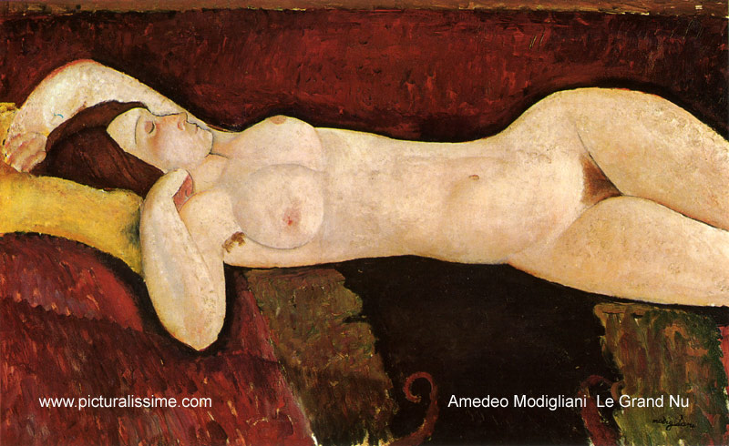 copie reproduction de Modigliani Le Grand Nu