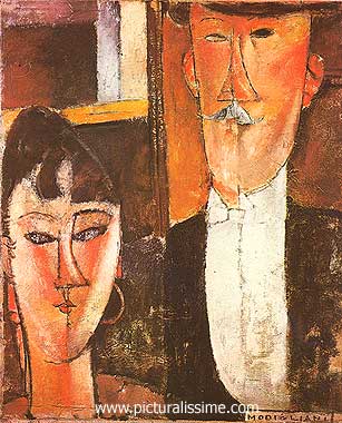 Modigliani la Mariée et le Marié les époux