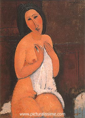 Modigliani Nu assis etagrave; la chemise