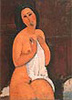 Modigliani Nu assis etagrave; la chemise