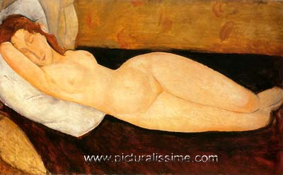 Modigliani Nu couché le bras droit replié derrière la tête