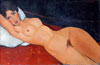 Modigliani nu coussin blanc