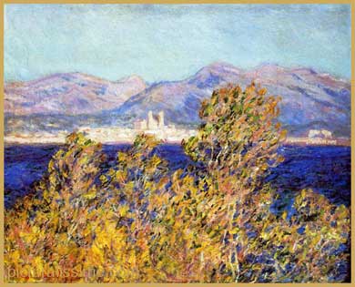 Monet Antibes vu du Cap jour de Mistral