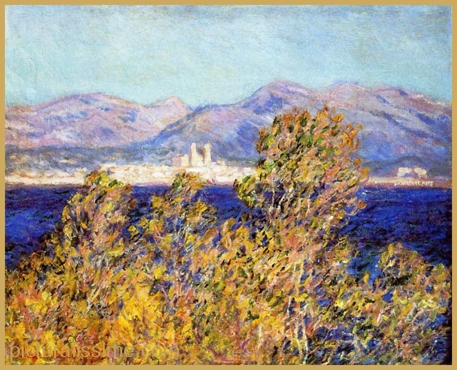 copie reproduction Monet Antibes vu du Cap jour de Mistral